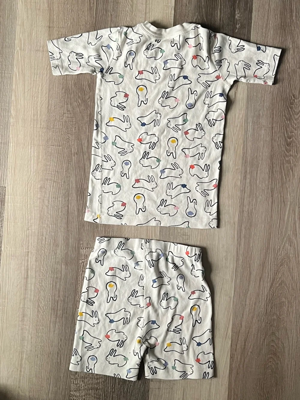 Hanna Andersson Bunny Rabbit Short Pajama Set size 8 100% Organic Cotton